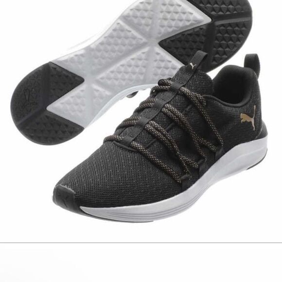 PUMA Ladies' Prowl Knit Sneakers Black 6 - Picture 5 of 9